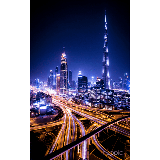 Urban, Cityscape, Dubai, Night