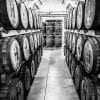 Monochrome, Wine cellar, Wine, Cellar, Barrel, Oak barrel