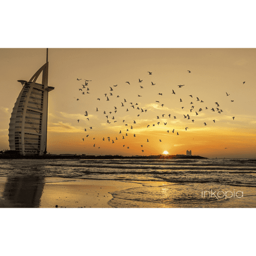 Landmark, Urban, Scenery, Burj Al Arab, Sunset, Dubai