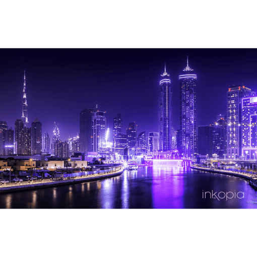 Landmark, Urban, Dubai, Cityscape, Canal, Burj Khalifa