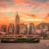 Urban, Sunset, Hong Kong, Skyline, Cityscape