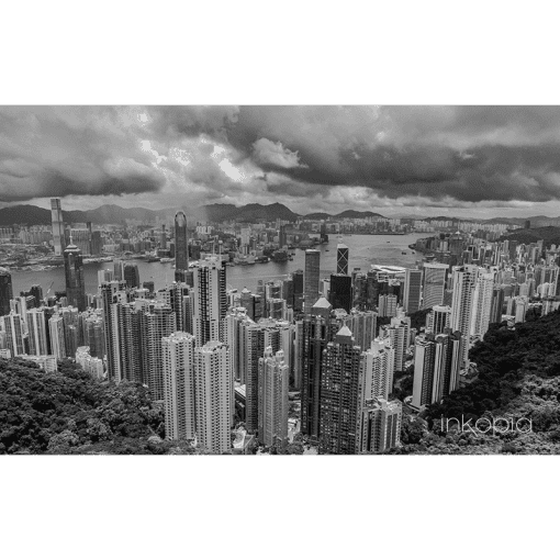 Urban, Monochrome, Hong Kong, Peak, Cityscape, Skyline