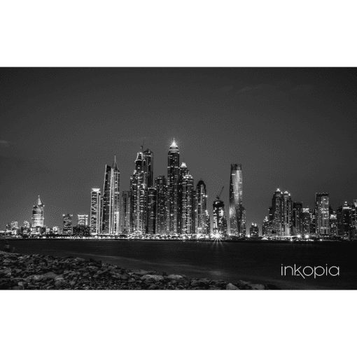 Monochrome, Urban, City, Skyline, Cityscape, Dubai