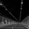 Monochrome, Urban, Tunnel, Road