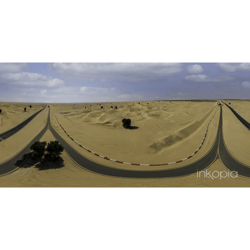 Scenery, Desert, Al Qudra, Road