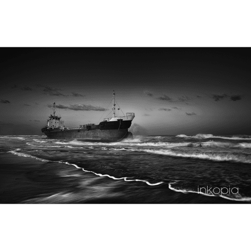 Marine, Monochrome, Limited Edition, Boat, Ship, Sea, Coast, Shipwreck