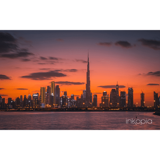 Urban, Landmark, Burj Khalifa, Sunset, Dubai, UAE, Dusk