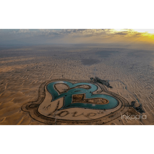 Scenery, Nature, UAE, Dubai, Desert, Love lake, Al Qudra, Sunset