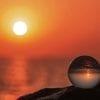 Abstract, Sunset, Ball, Lens ball, Red