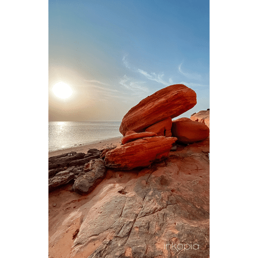 Scenery, Nature, UAE, Shuweihat, Rocks, Beach, Orange