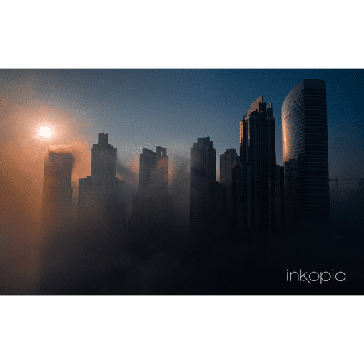 Urban, Sunrise, Dubai, UAE, Fog