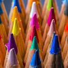 Abstract, Pencils, Colour, Blue, Red, Purple, Yellow, Green, Pink