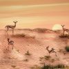Animal, Dubai, United Arab Emirates, UAE, Desert, Sand, Gazelle