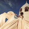 Fashion|People|Woman|Dress|Female|Blue sky|Minaret|Silk|WAD|World Art Dubai