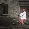 Urban|Transport|People|Lady|Female|Woman|Bike|Bicycle|Pink|White|WAD|World Art Dubai